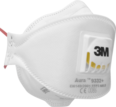Полумаска фильтрующая (респиратор) 3М™ 9332 + Aura™